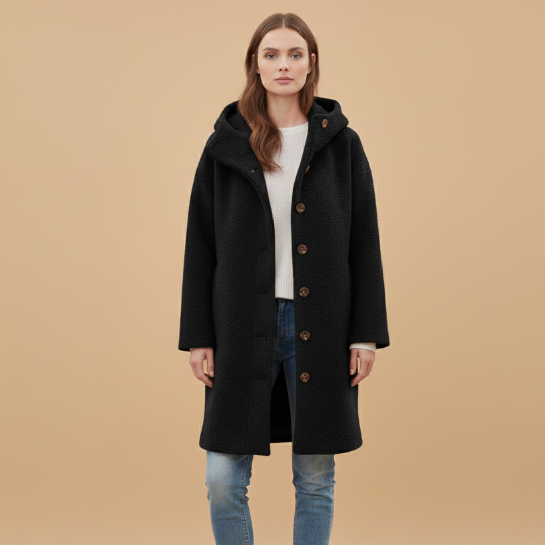 Women's Warm Parka Coat with Classic Collar