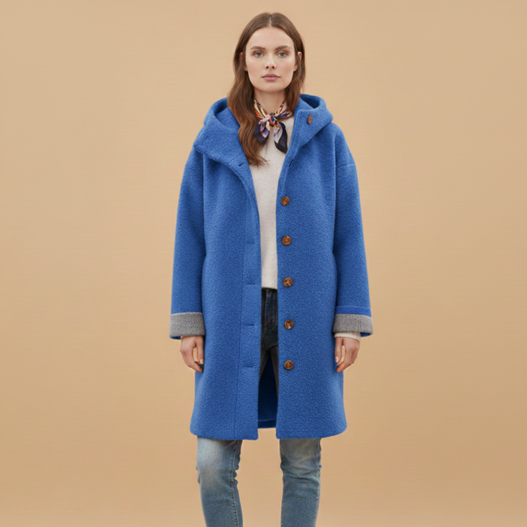 Women's Warm Parka Coat with Classic Collar