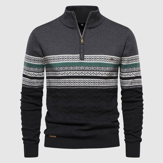 Warm Mens Winter Crew Neck Sweater - ModishWorld