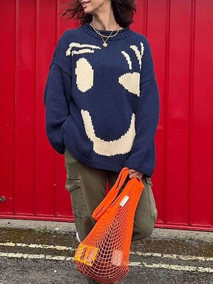 Women's Sweatshirt - Fun Print Relaxed Fit