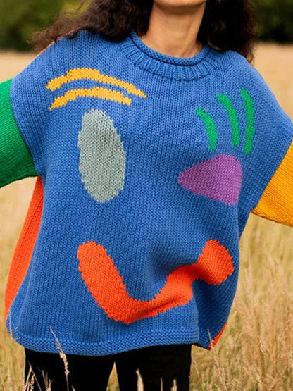Women's Sweatshirt - Fun Print Relaxed Fit