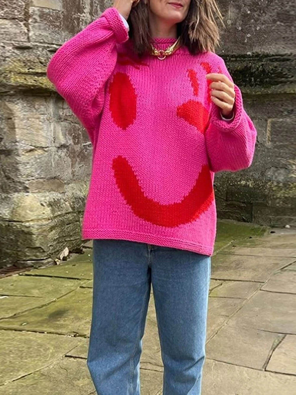 Women's Sweatshirt - Fun Print Relaxed Fit