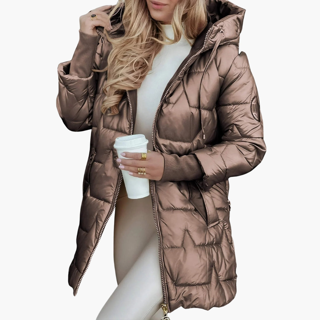 Warm Women's Quilted Down Winter Coat - ModishWorld