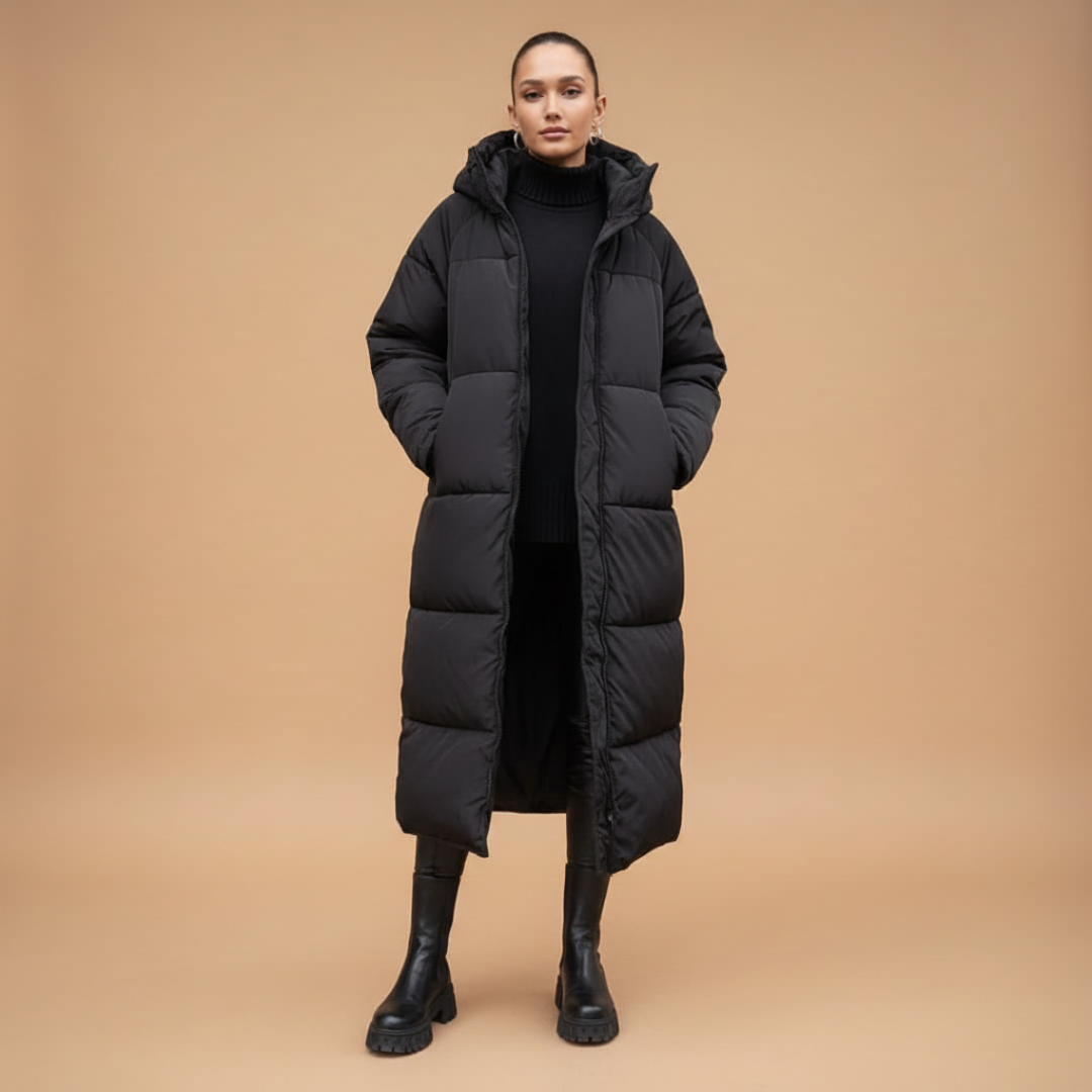 Warm Women's Down Parka Coat with Hood