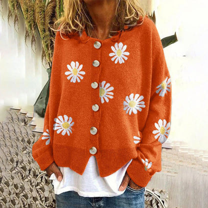 Classic Ladies Cable Knit Cardigan Sweater