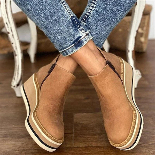 Fashionable Women's Side Zip Ankle Boots - ModishWorld