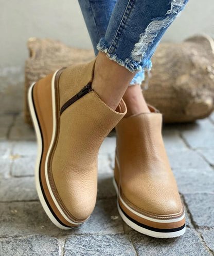 Fashionable Women's Side Zip Ankle Boots