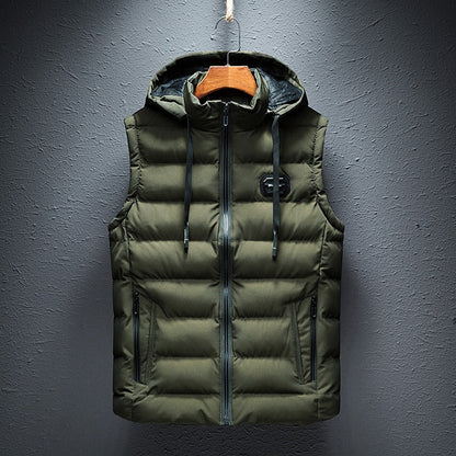Warm and Cozy Mens Hooded Gilet - ModishWorld
