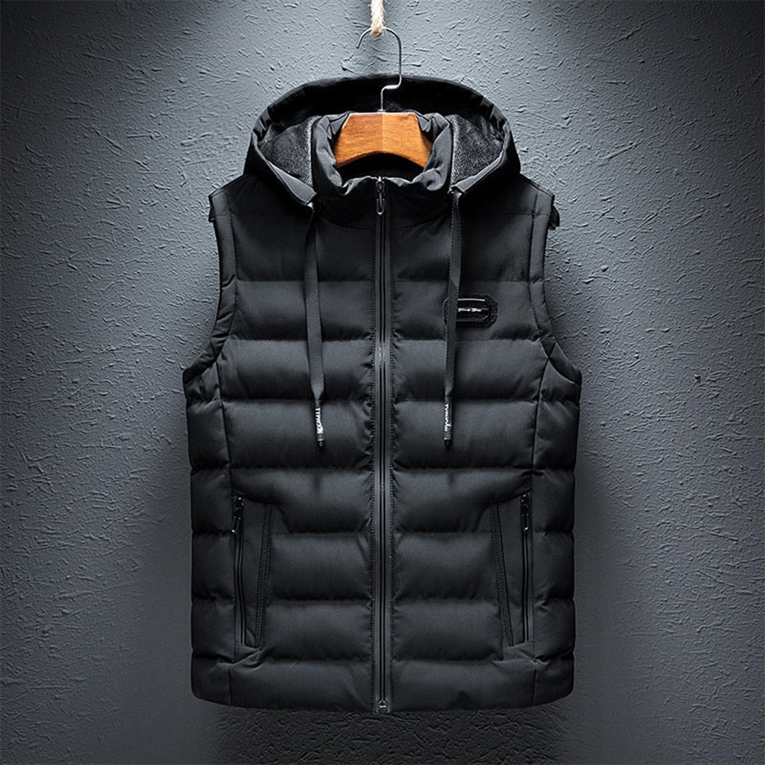 Warm and Cozy Mens Hooded Gilet