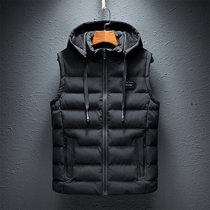 Warm and Cozy Mens Hooded Gilet