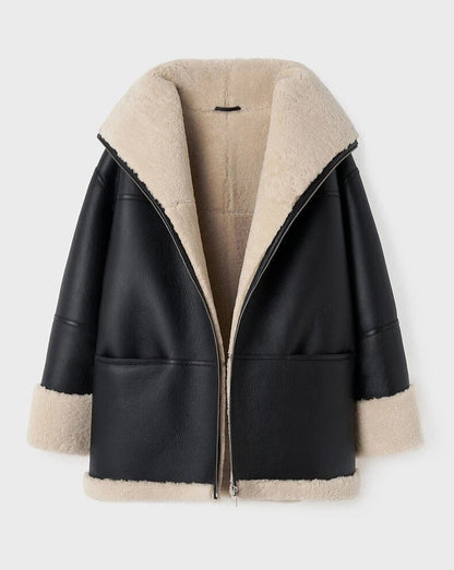 Luxurious Faux Fur Pilot Jacket for Ladies