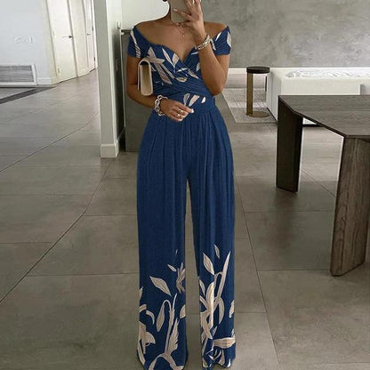 Chic Floral Off-The-Shoulder Jumpsuit for Women