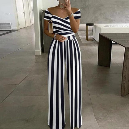 Chic Floral Off-The-Shoulder Jumpsuit for Women