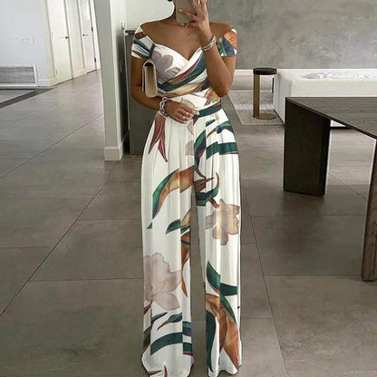 Chic Floral Off-The-Shoulder Jumpsuit for Women