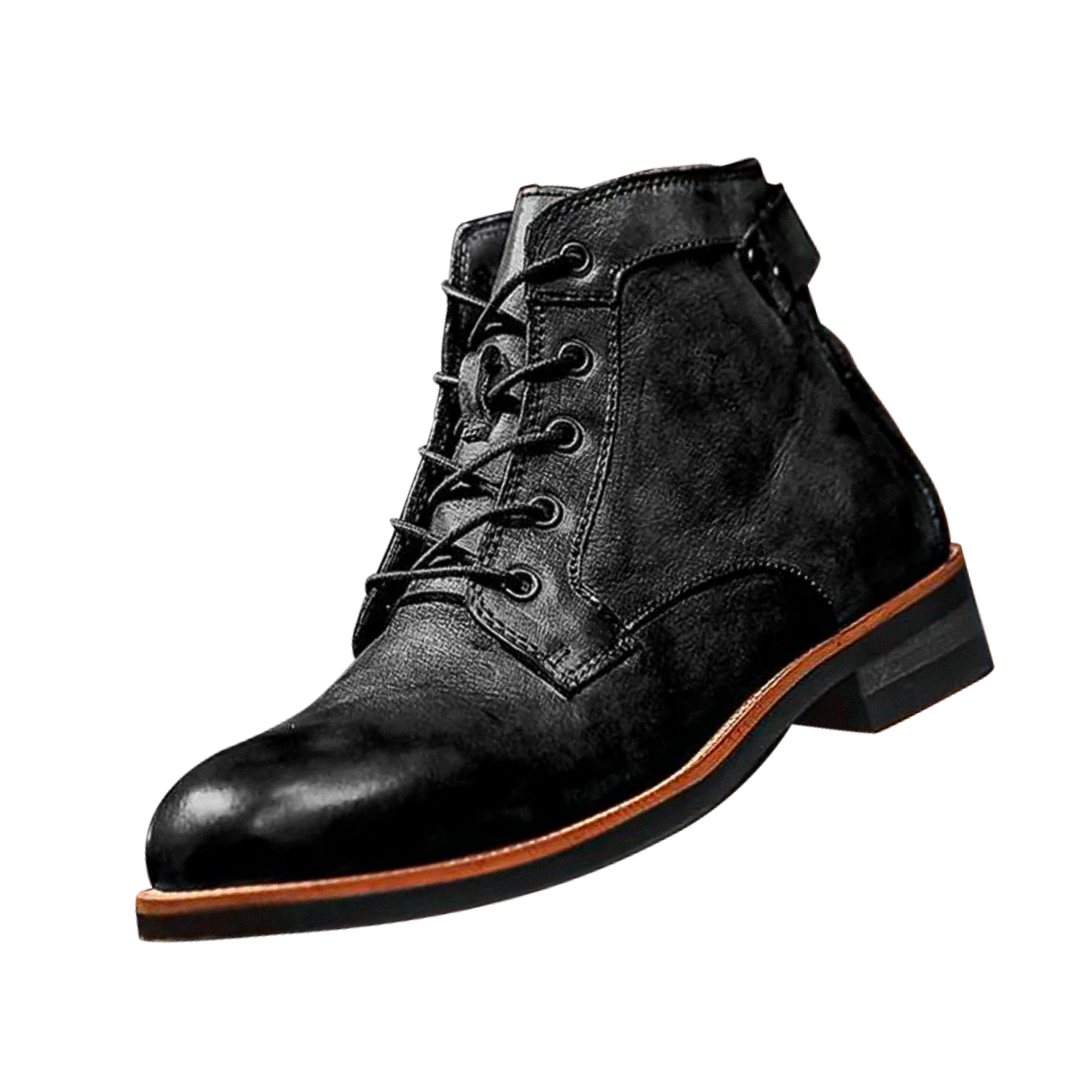 Authentic Men's Brown Leather Ankle Boots - ModishWorld