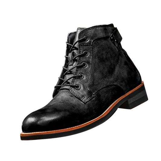 Authentic Men's Brown Leather Ankle Boots - ModishWorld