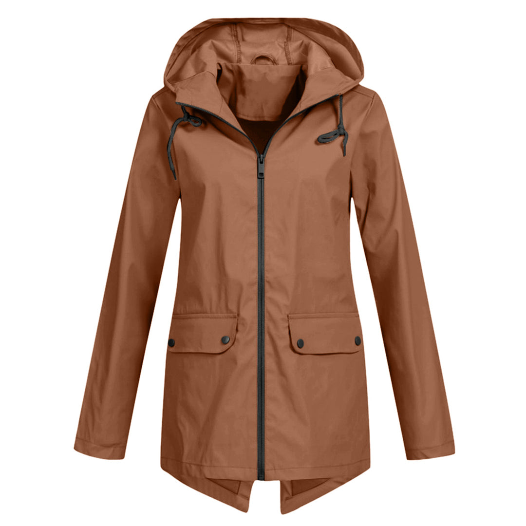 Ladies Waterproof Parka Coat - Hooded & Fashionable