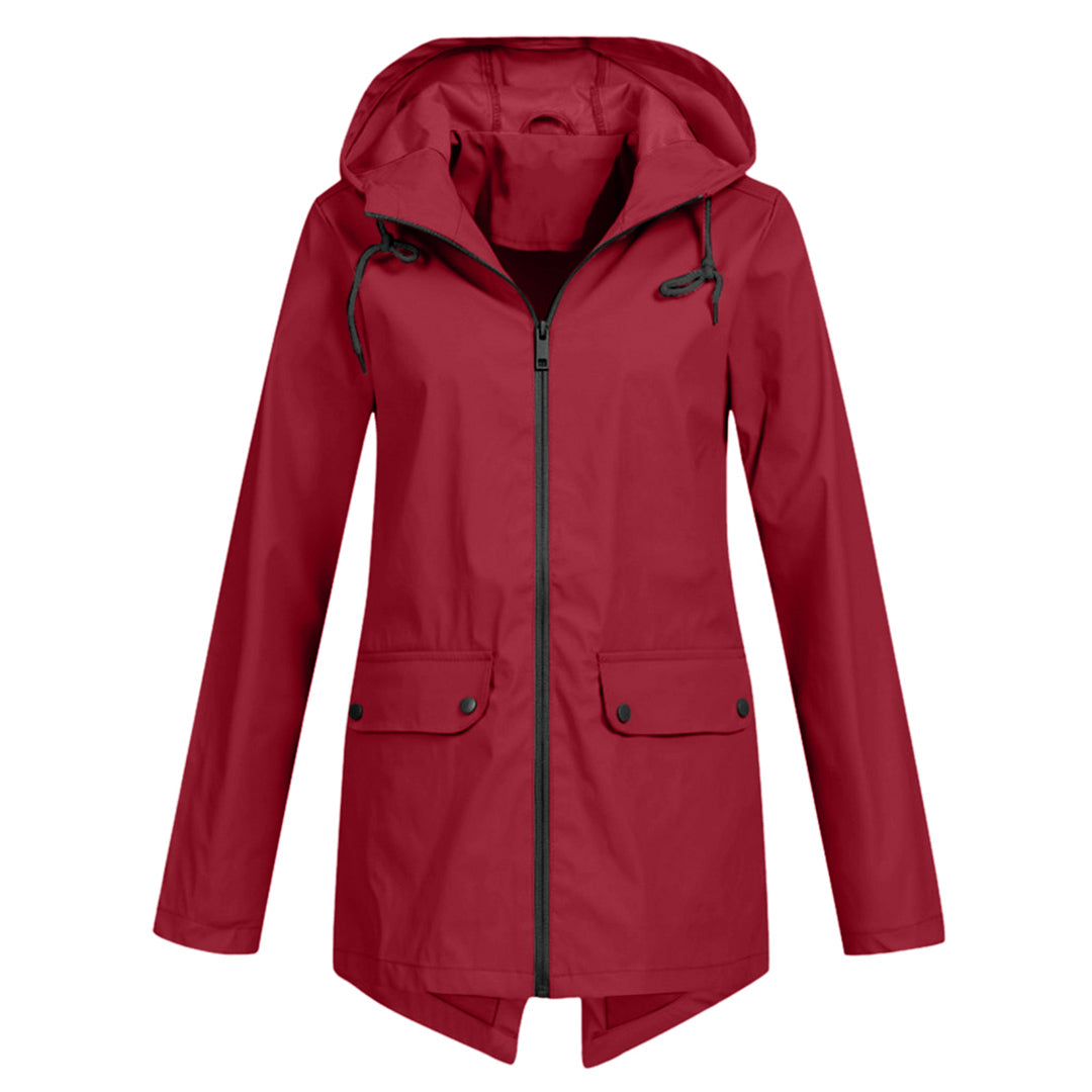 Ladies Waterproof Parka Coat - Hooded & Fashionable