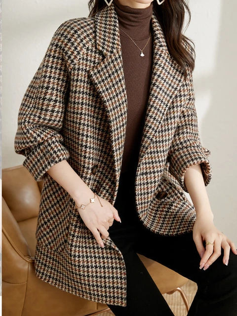 Classic Plaid Women's Coat - Modish World