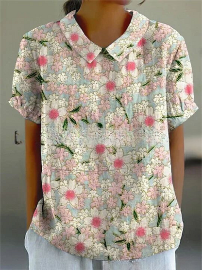 Beautiful Blossom Short Sleeve Women's Top