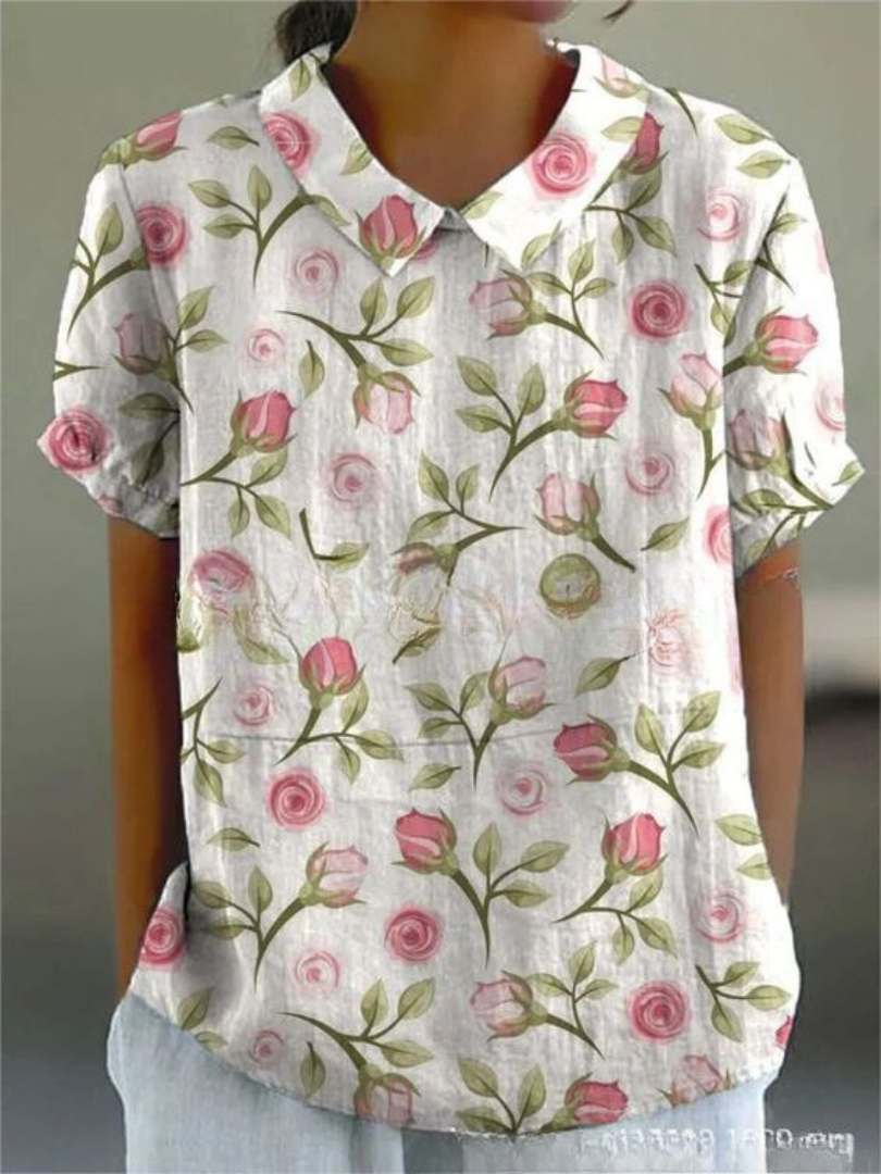 Beautiful Blossom Short Sleeve Women's Top