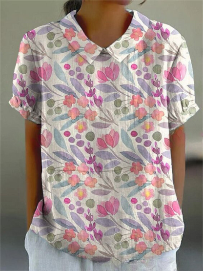 Beautiful Blossom Short Sleeve Women's Top