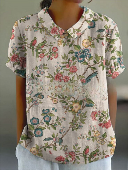Beautiful Blossom Short Sleeve Women's Top