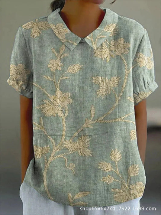 Beautiful Blossom Short Sleeve Women's Top - ModishWorld