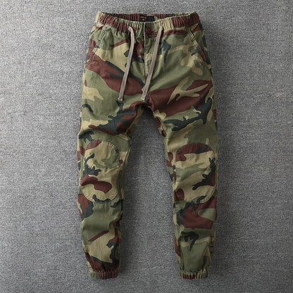 Relaxed Fit Camo Pants with Stretch Waist