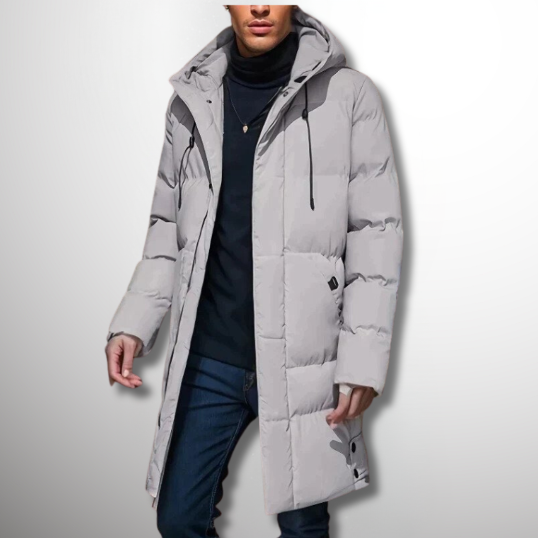 Warm Men's Down Parka Coat - Hooded Waterproof Jacket - ModishWorld