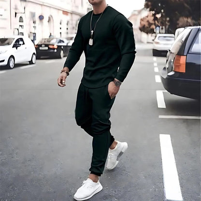 Cozy Men's Crew Neck Sweater Pant Set