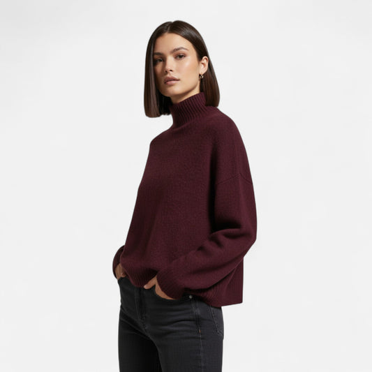 Classic Cozy Women's Turtleneck Sweater - ModishWorld