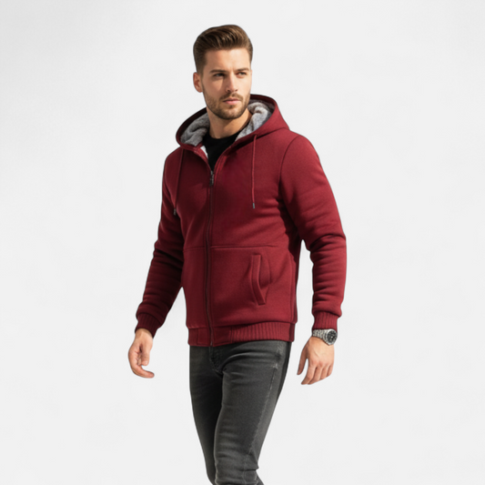 Warm Cozy Mens Fleece Hooded Jacket - Modish World