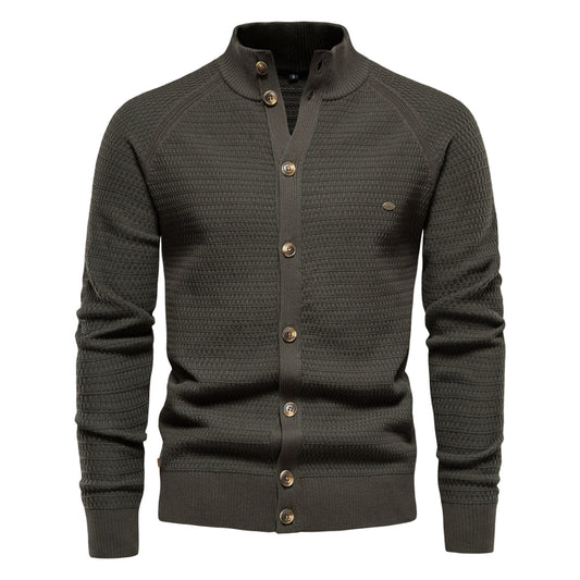 Warm Men's Wool Button Cardigan Sweater - ModishWorld