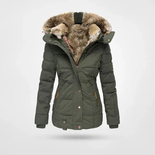Warm Insulated Parka Coat for Ladies