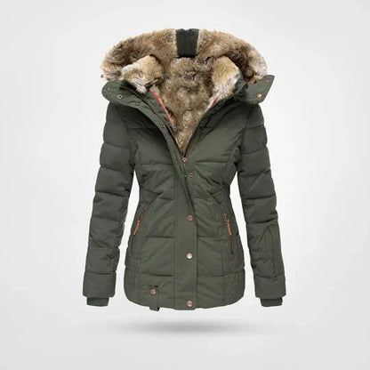 Warm Insulated Parka Coat for Ladies