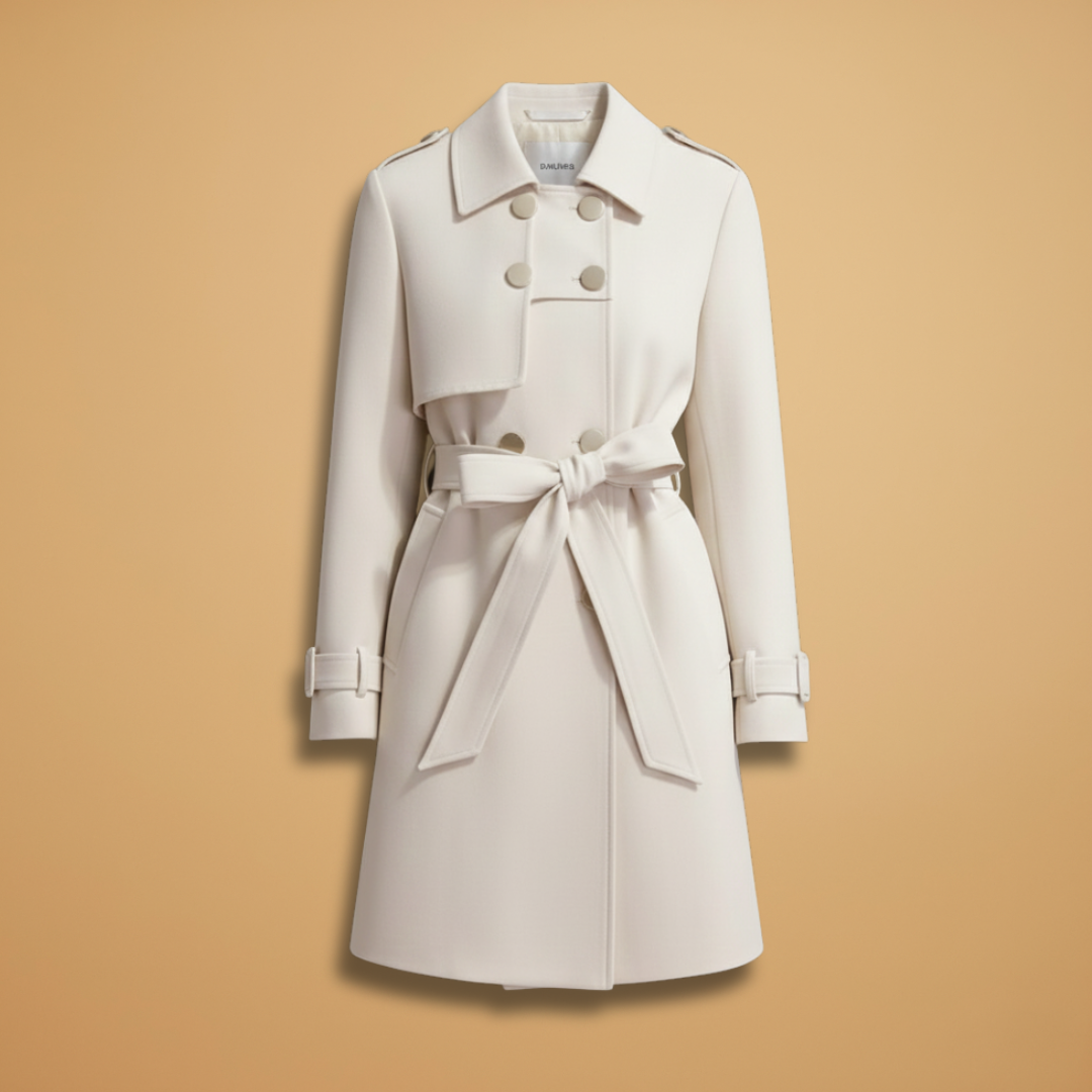 Ladies Classic Double Breasted Raincoat - Modish World