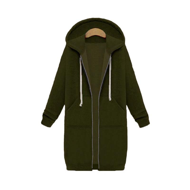 Women's Oversized Zip Front Hooded Sweatshirt