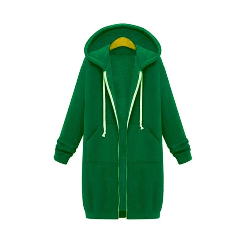 Women's Oversized Zip Front Hooded Sweatshirt