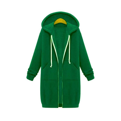 Women's Oversized Zip Front Hooded Sweatshirt