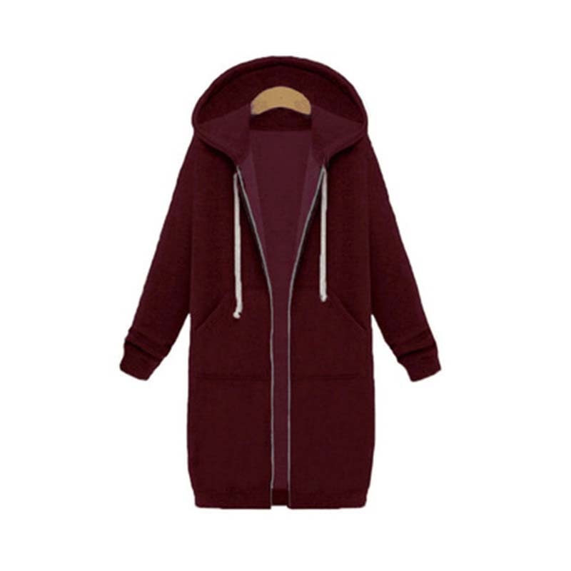 Women's Oversized Zip Front Hooded Sweatshirt