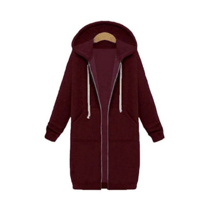Women's Oversized Zip Front Hooded Sweatshirt