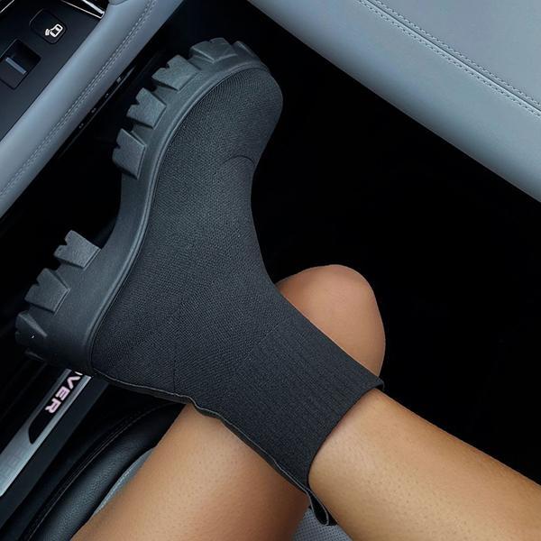 Women's Block Heel Ankle Boots - Soft Stretch Fit