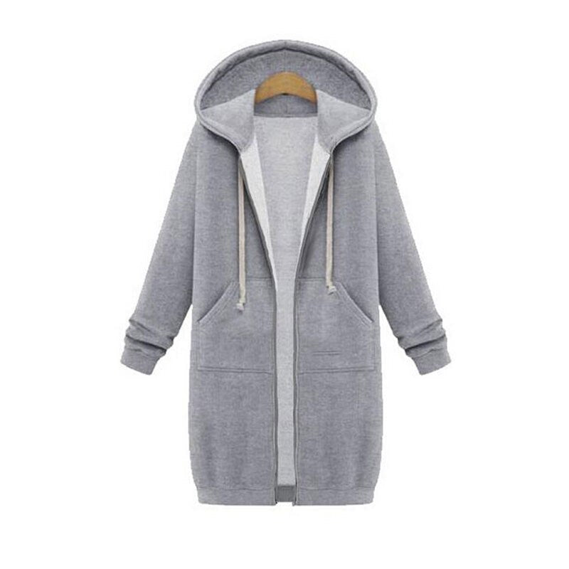 Women's Oversized Zip Front Hooded Sweatshirt