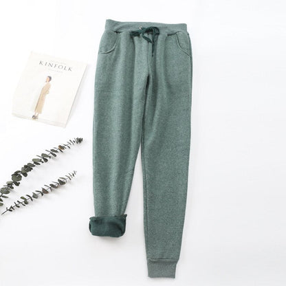 Ladies Warm Jogger Pants - Elastic Waist Trousers