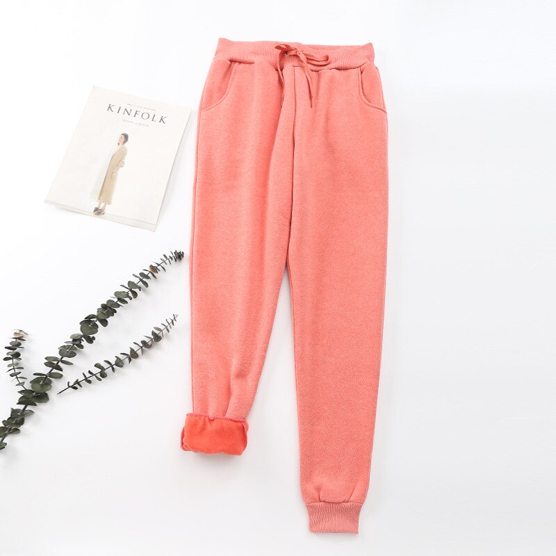 Ladies Warm Jogger Pants - Elastic Waist Trousers
