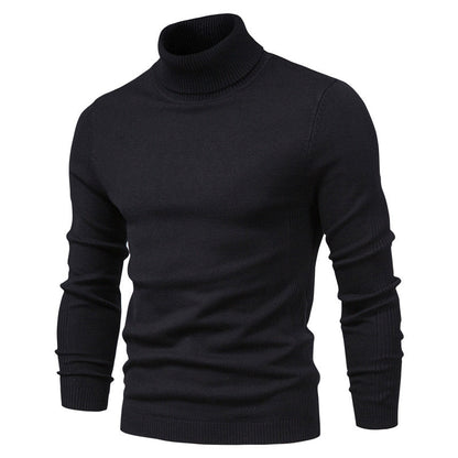 Fitted Crew Neck Knit Sweater for Men