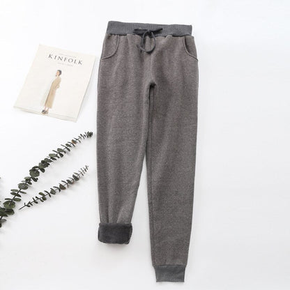 Ladies Warm Jogger Pants - Elastic Waist Trousers