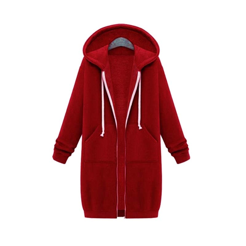 Women's Oversized Zip Front Hooded Sweatshirt