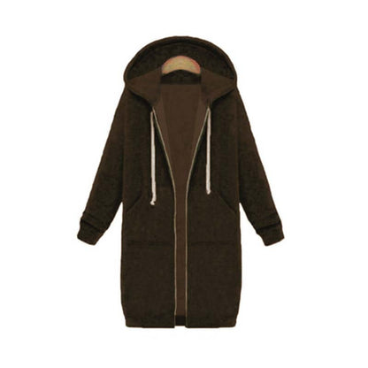 Women's Oversized Zip Front Hooded Sweatshirt